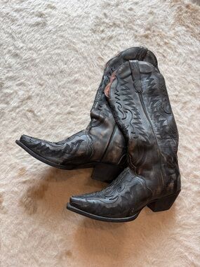 Dan Post Black Western Embroidered Boots